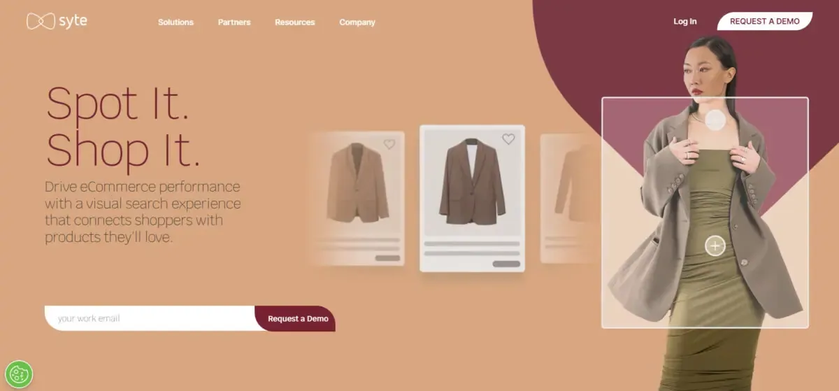 Syte product discovery platform homepage