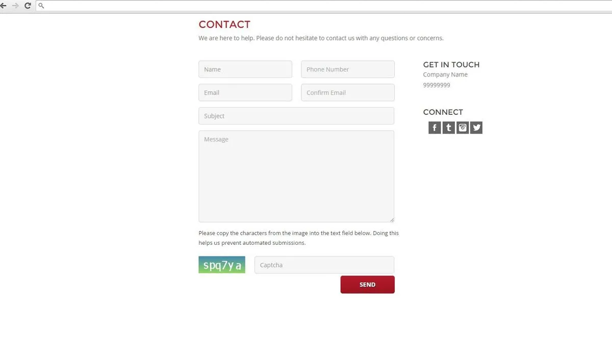 Confirm Email field in Contact form BigCommerce